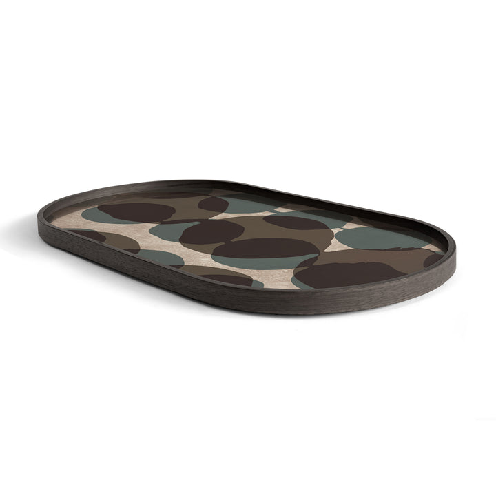 Connected Dots Glass Tray - Black