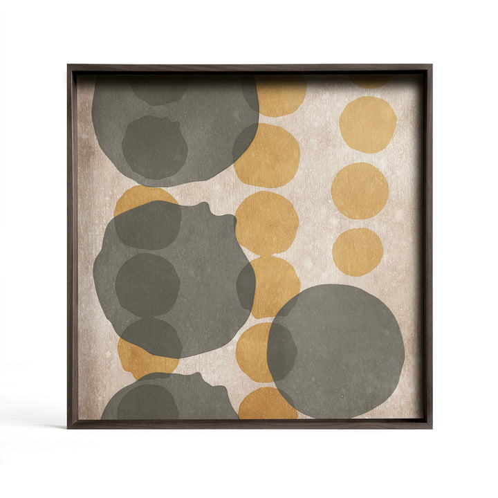 Layered Dots Glass Tray - Black