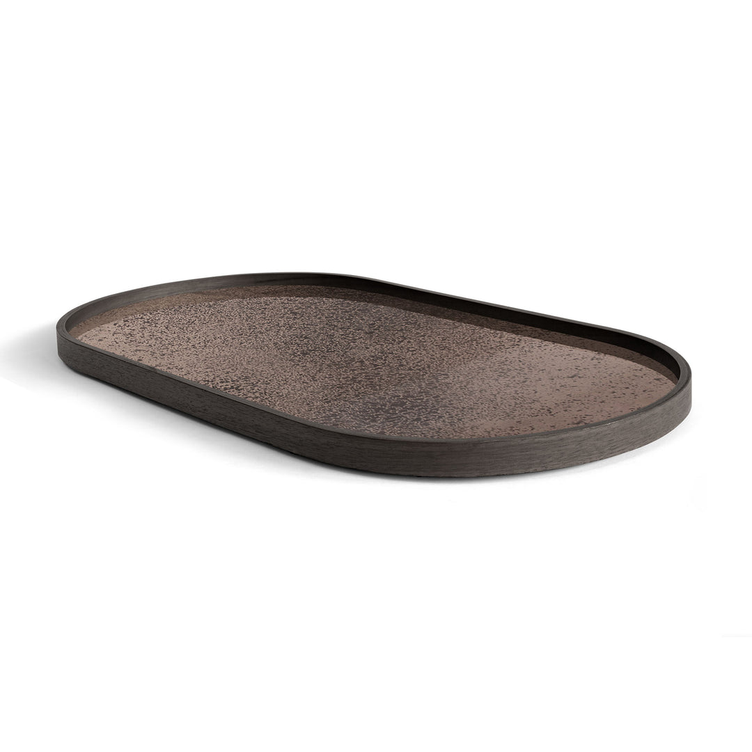 Aged Mirror Tray - Black