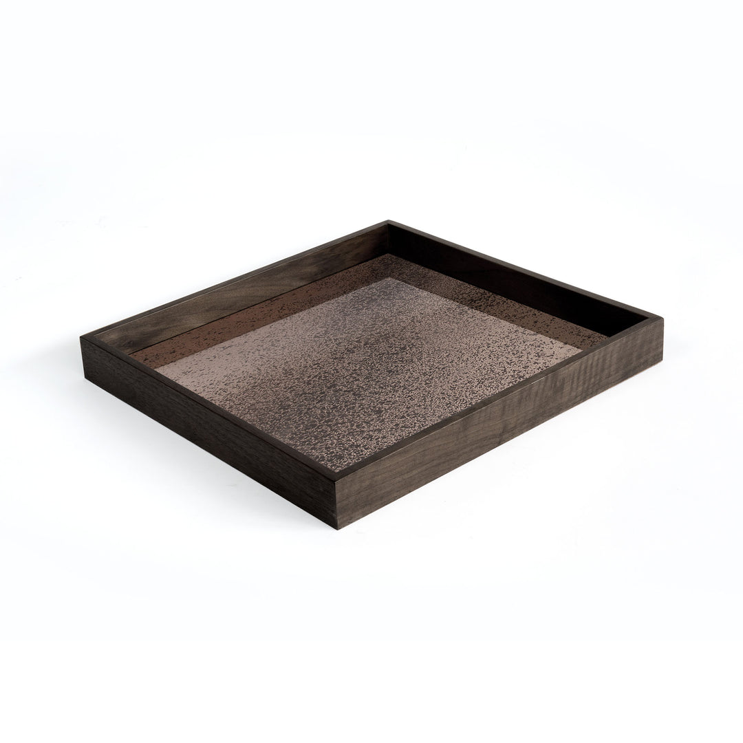 Aged Mirror Tray - Black