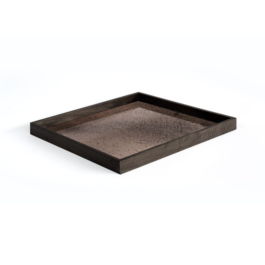 Aged Mirror Tray - Black