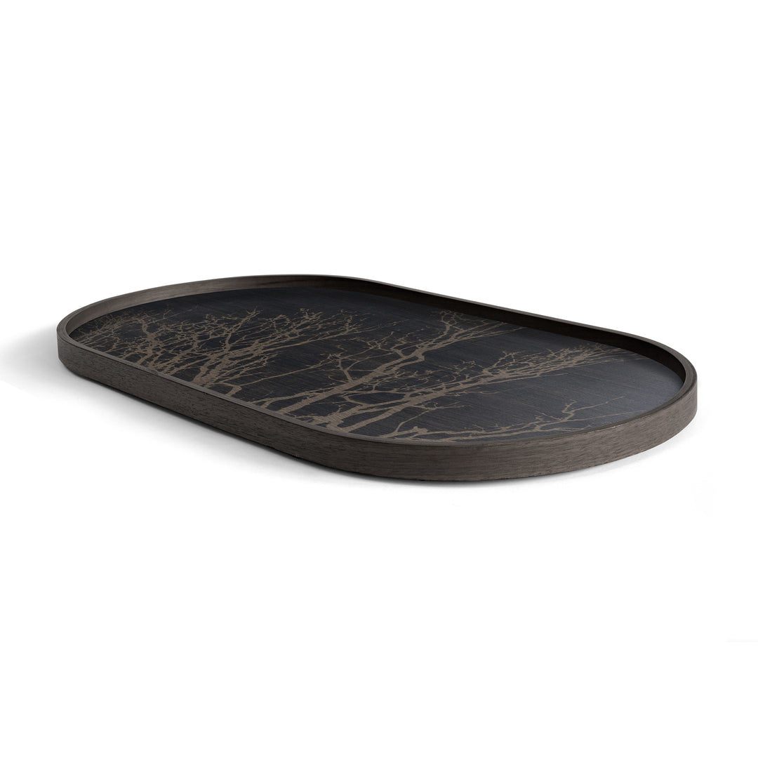 Tree Wooden Tray - Black