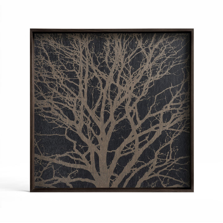 Tree Wooden Tray - Black