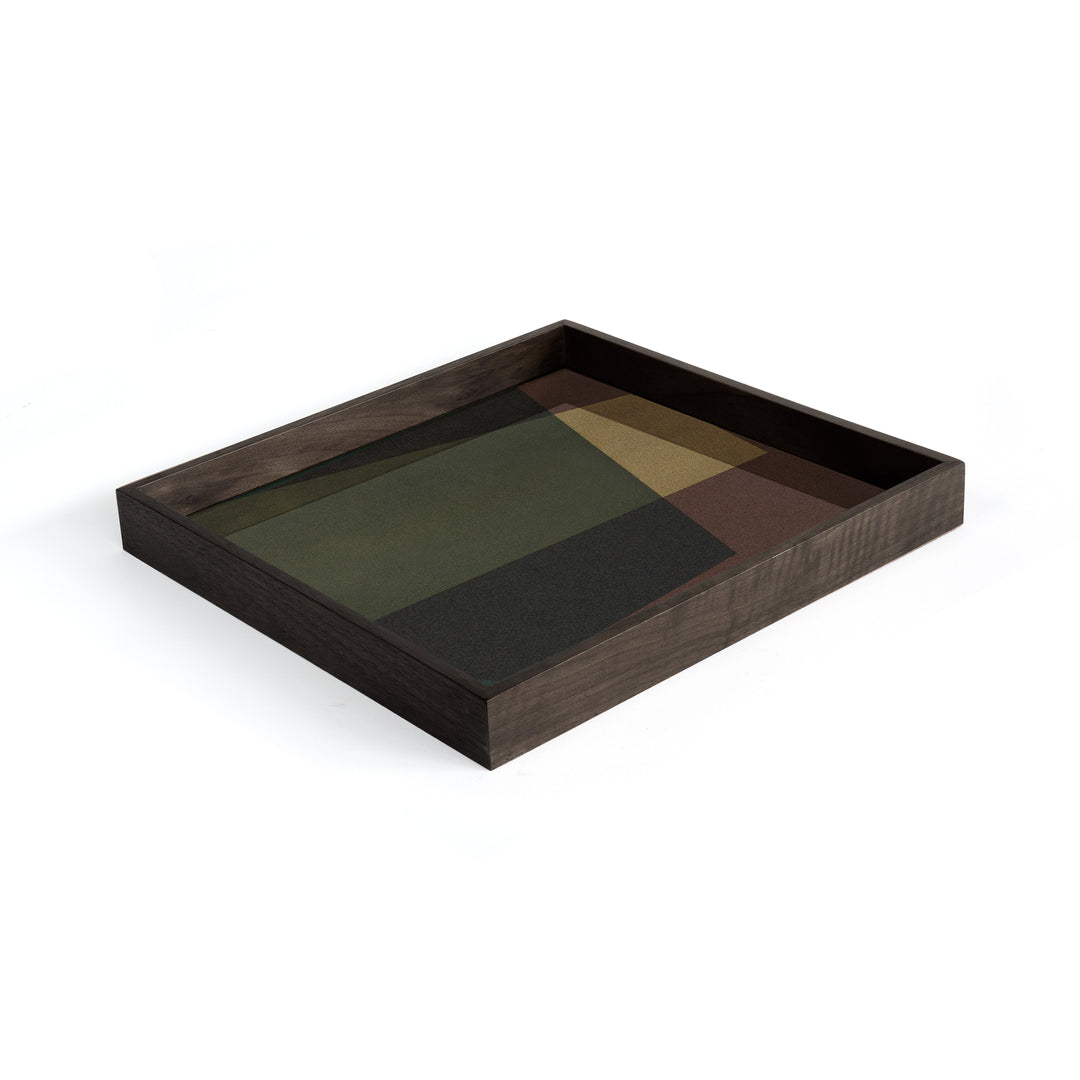 Angle  Glass Tray - Black