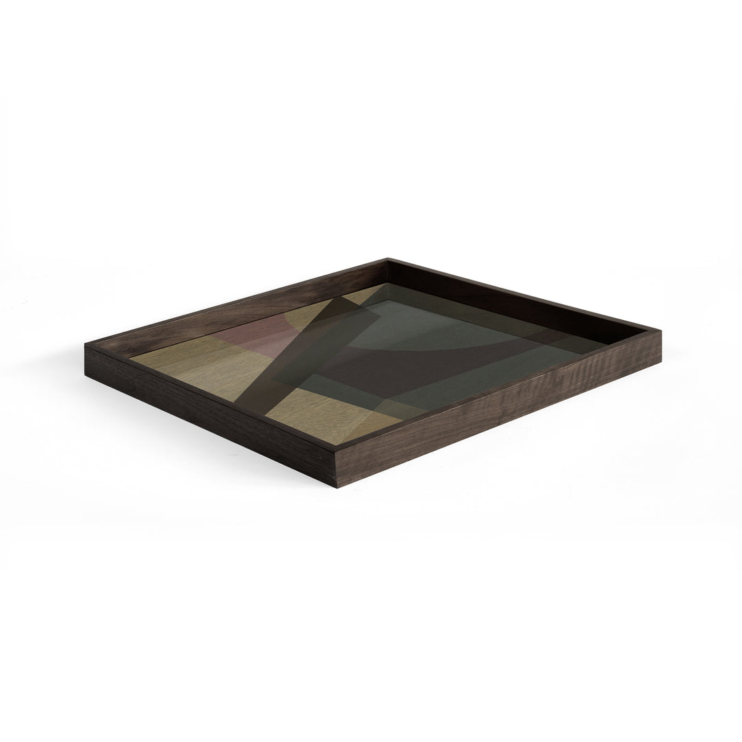 Angle  Glass Tray - Black