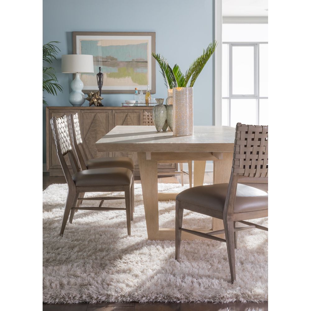 Dining Chairs Milo Leather Side Chair - Grigio