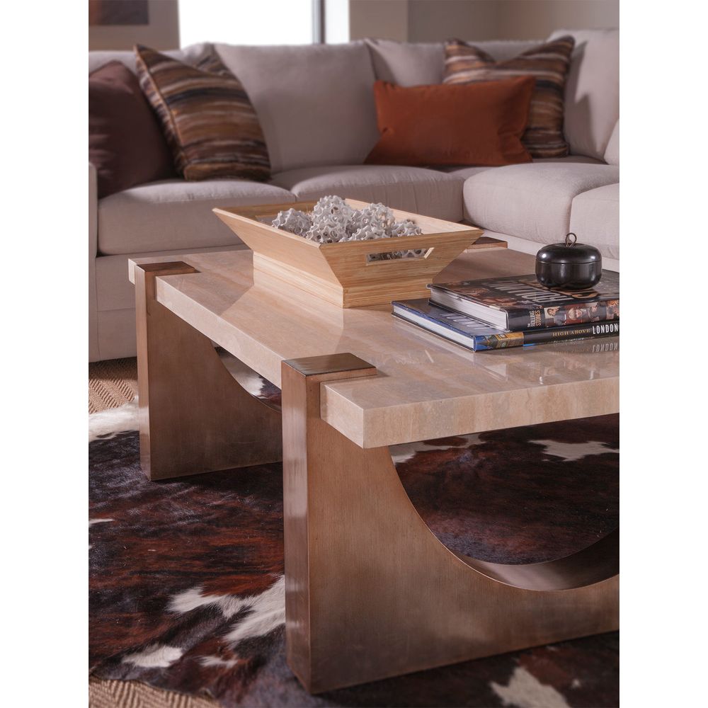 Impresario Rectangular Cocktail Table - Silver Leaf