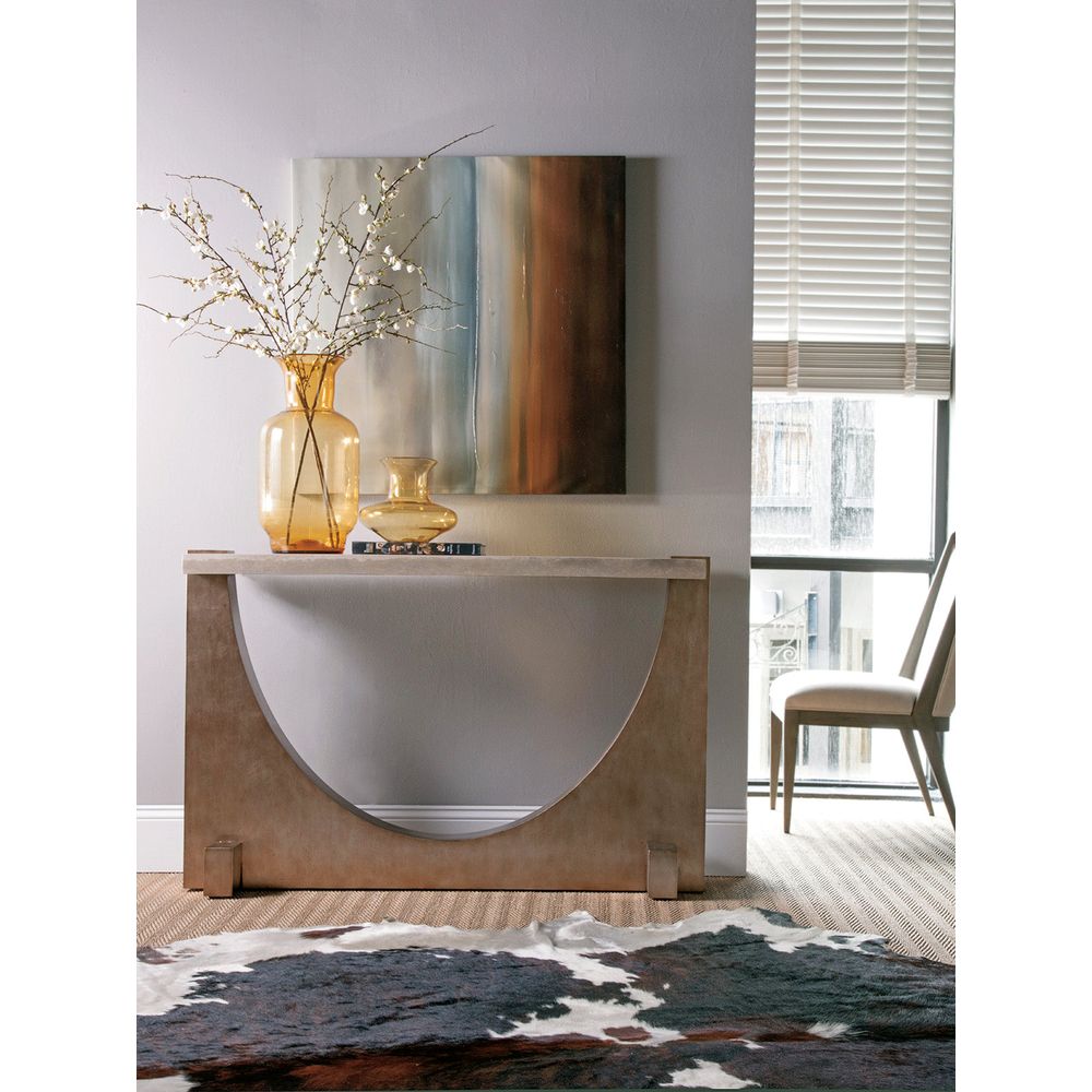 Impresario Console Table - Silver Leaf