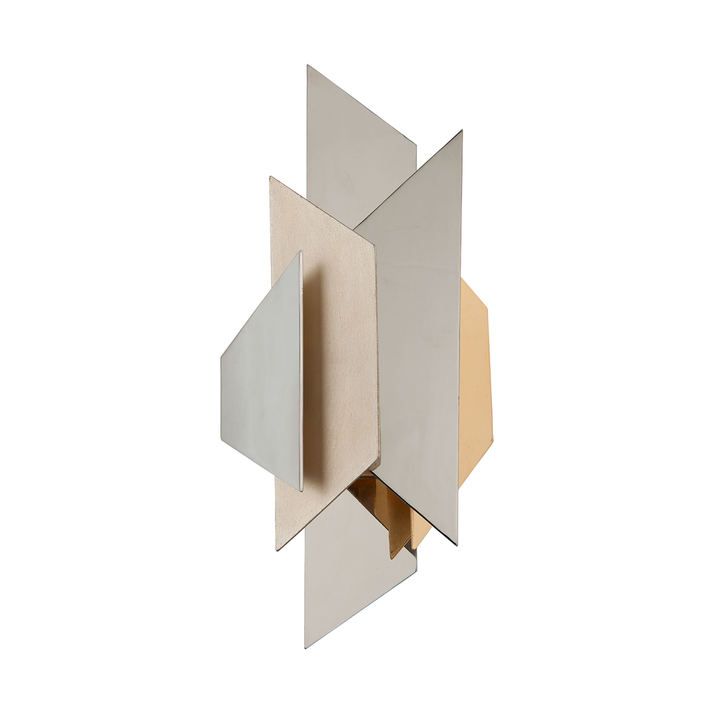 Modernist Wall Sconce - Pol Ss W Silver/Gold Leaf