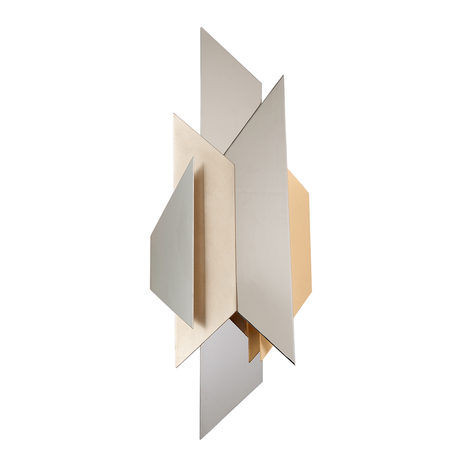 Wall Lighting Modernist Wall Sconce - Pol Ss W Silver/Gold Leaf 2 Lights