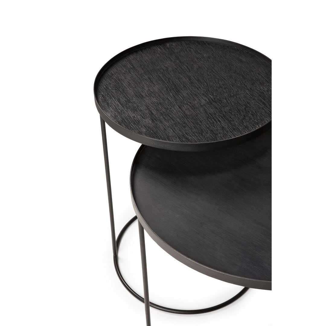 Tray Side Table Set - Black