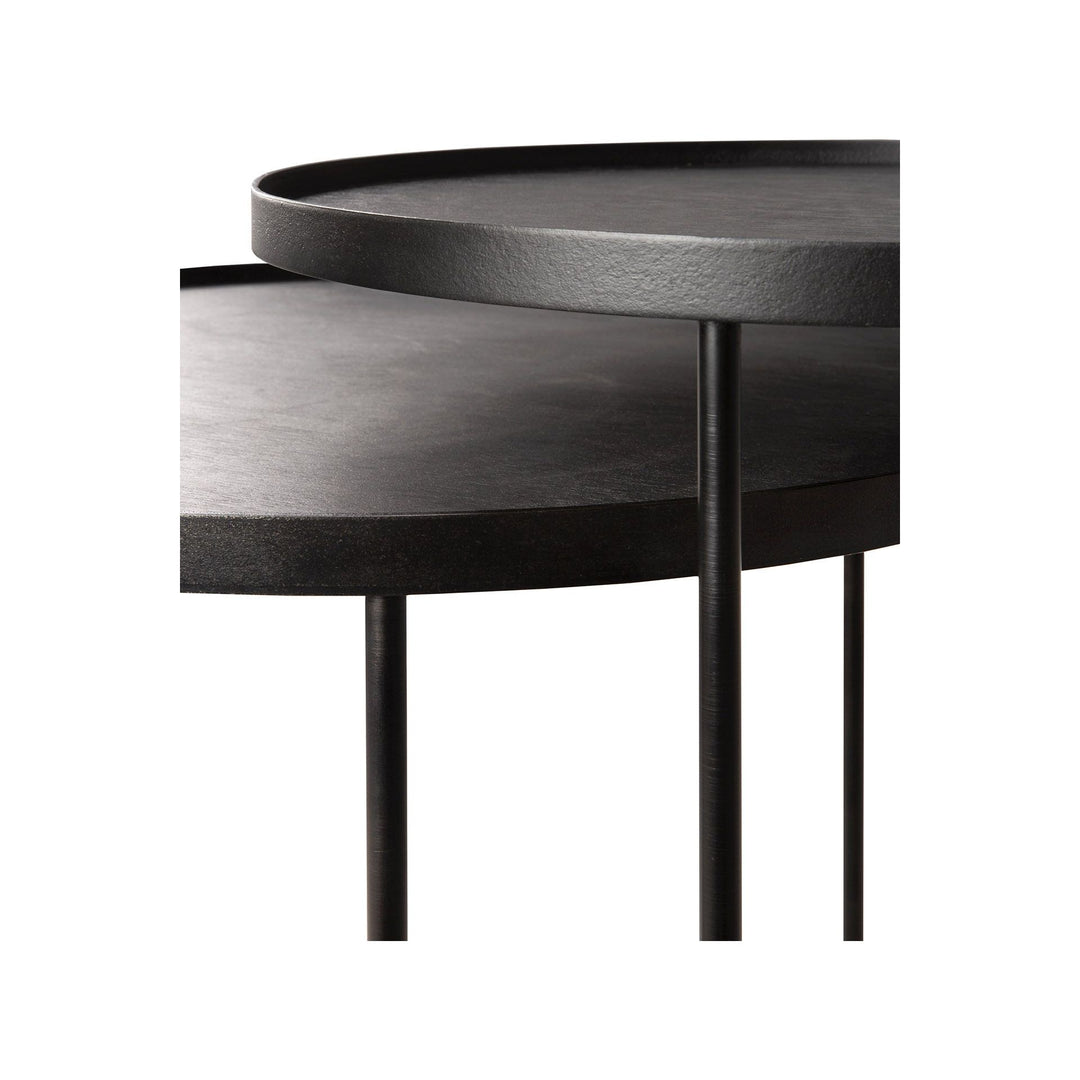 Tray Side Table Set - Black