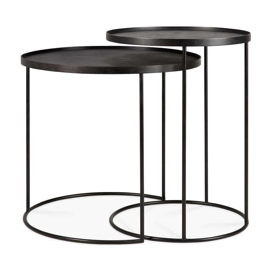 Tray Side Table Set - Black