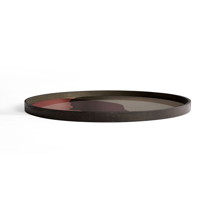 Combined Dots Glass Tray - Black