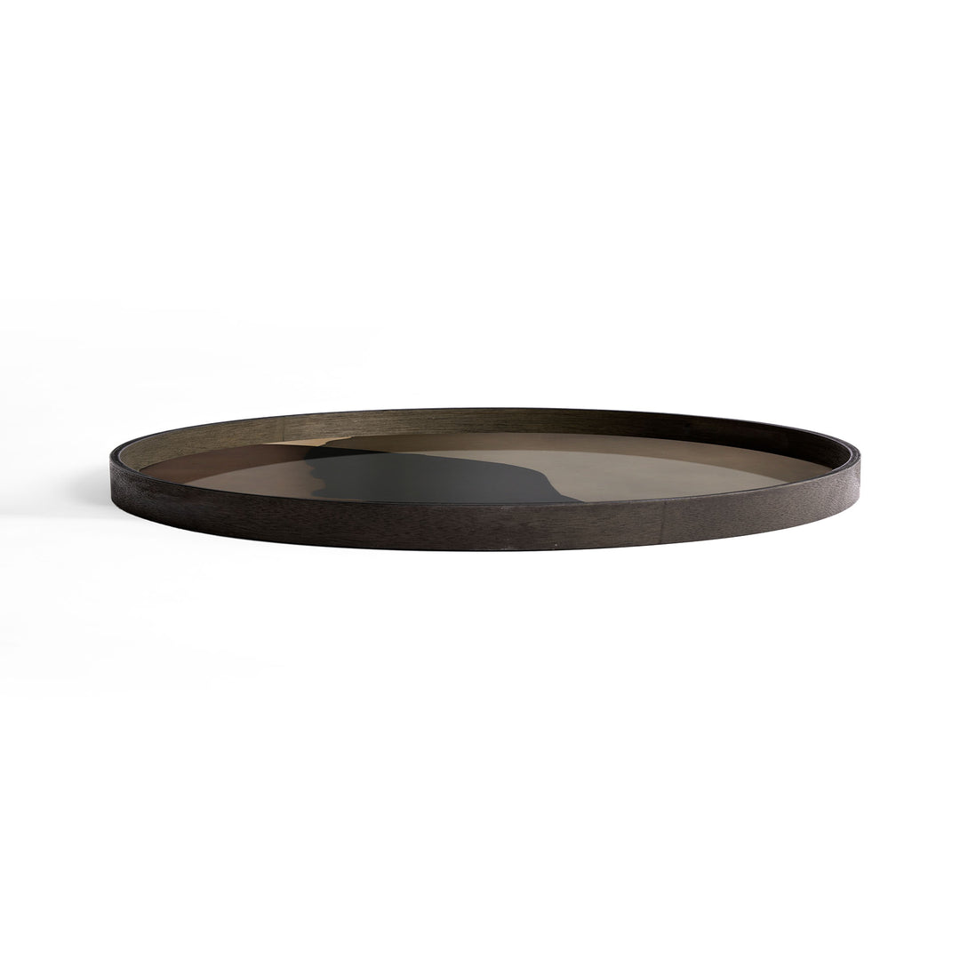 Combined Dots Glass Tray - Black