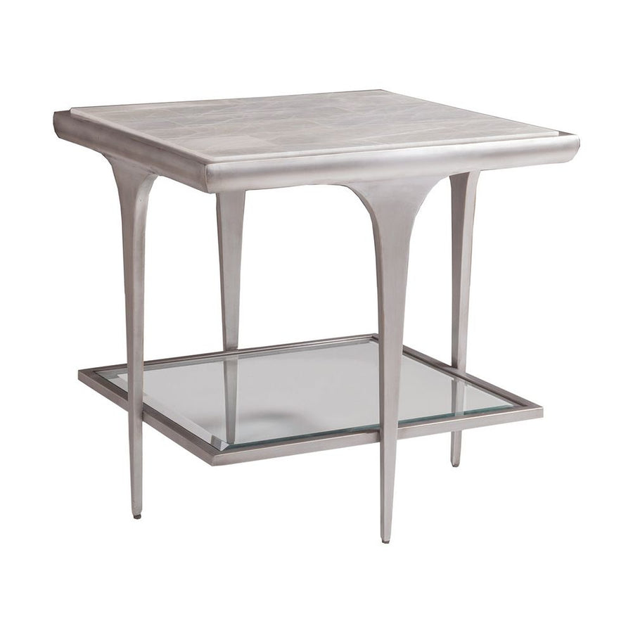 Side Tables Zephyr Square End Table - Gray