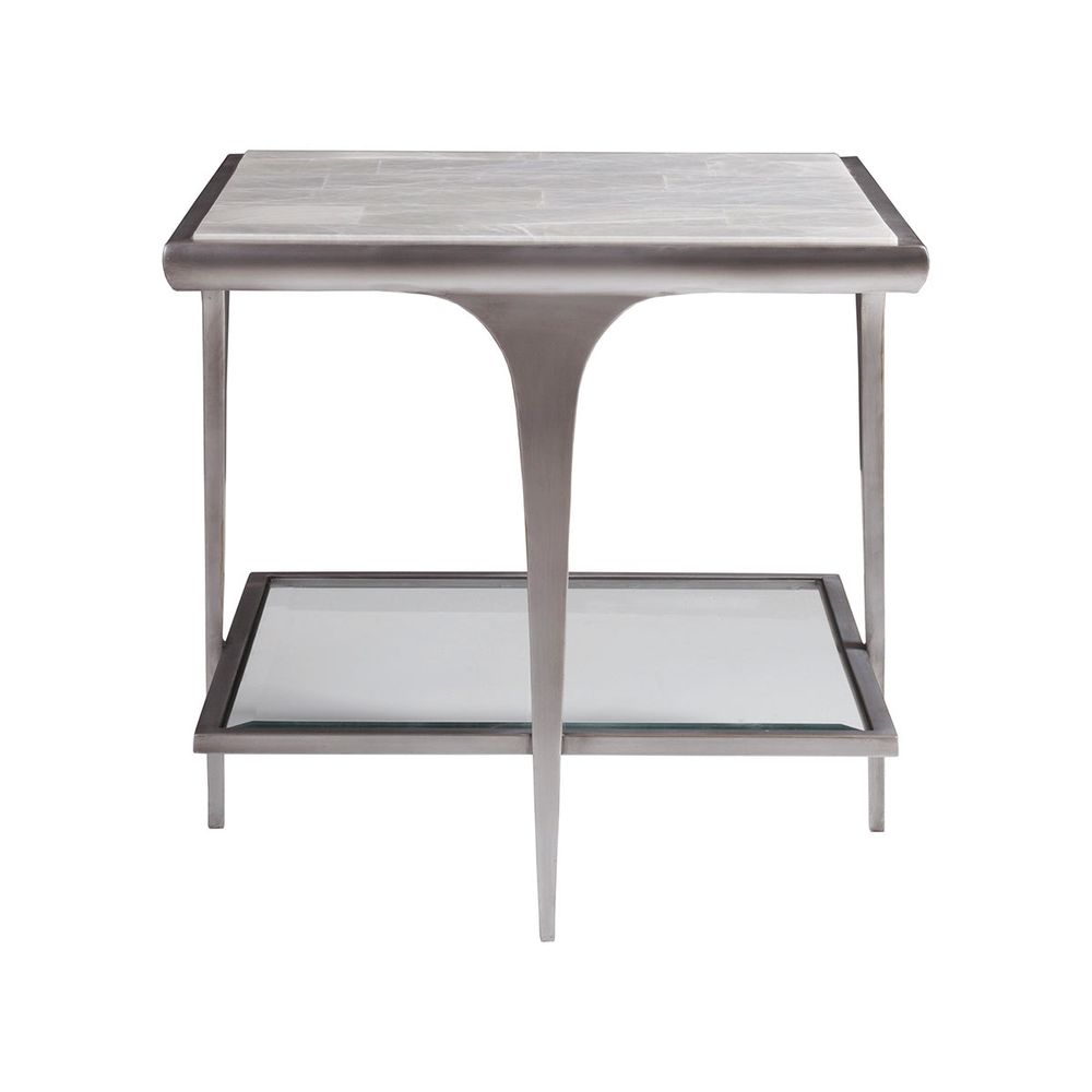 Side Tables Zephyr Square End Table - Gray