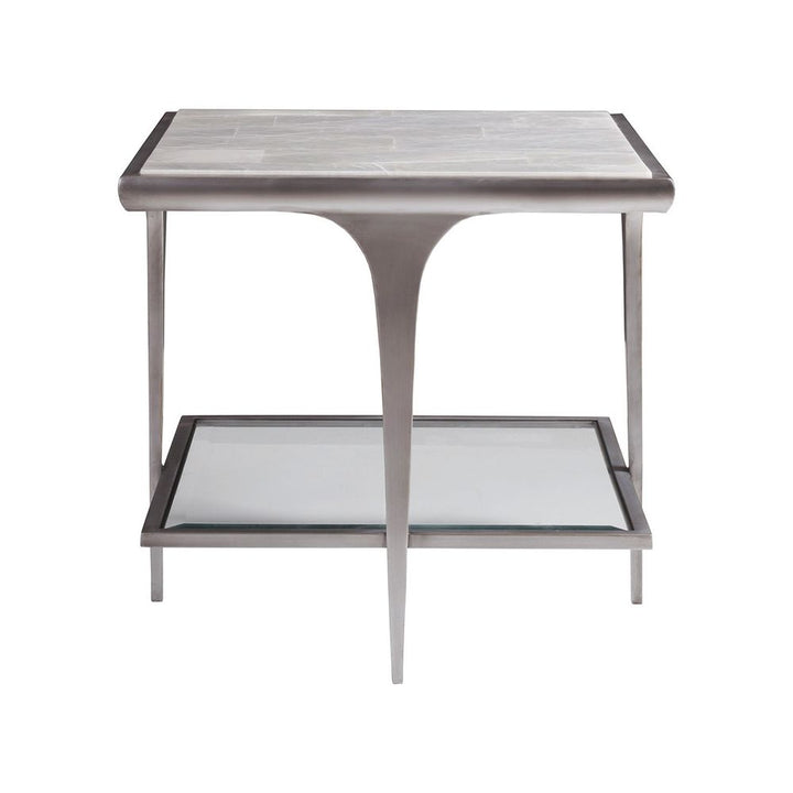 Side Tables Zephyr Square End Table - Gray