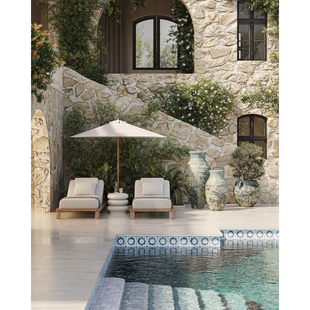 Outdoor Planters Agrigento Blue Drip Planter