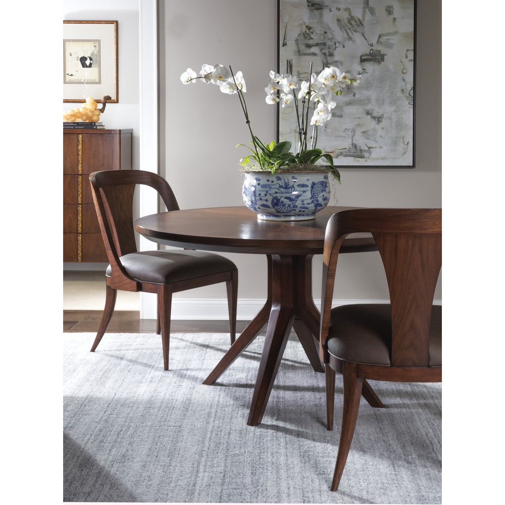 Dining Tables Beale Round Dining Table - Warm Brown Mahogany