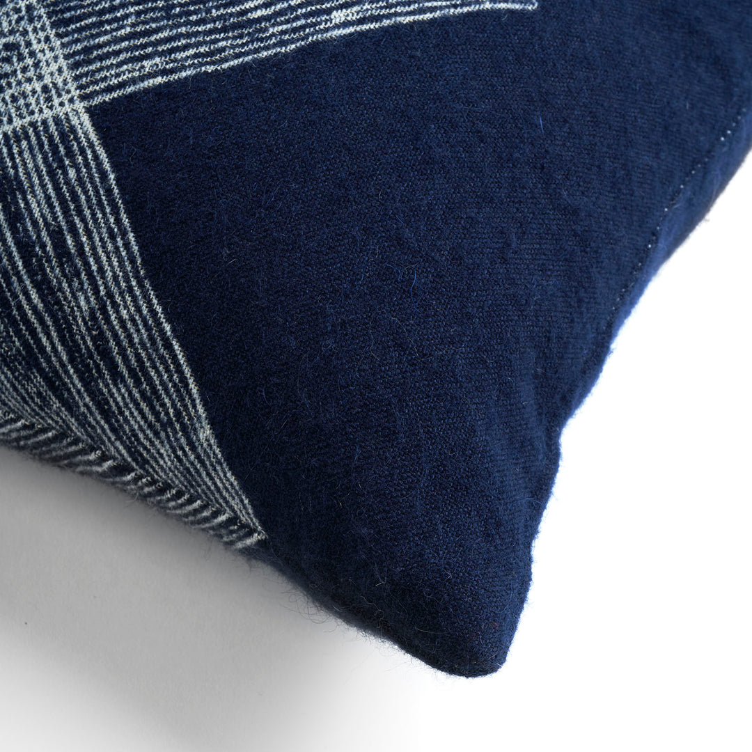 Linear Diamonds Cushion - Blue