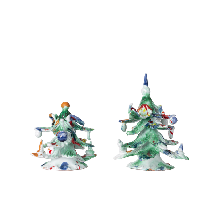 Decorative Objects Ceramic Decorated Holiday Tree, Small