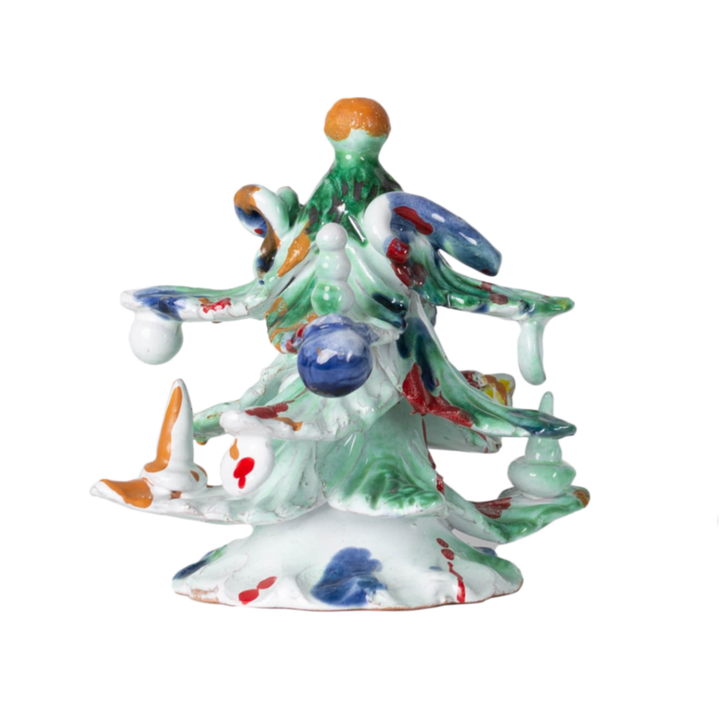Decorative Objects Ceramic Decorated Holiday Tree, Small