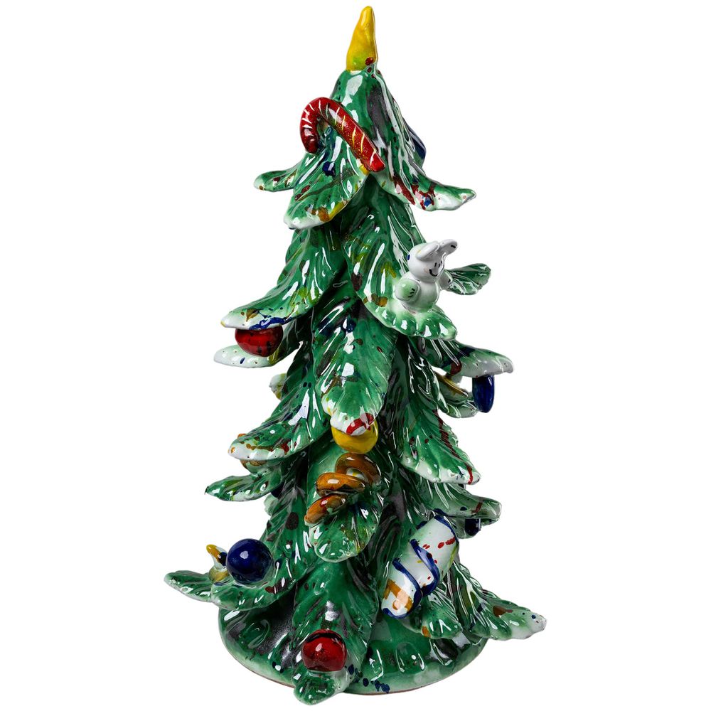 Decorative Objects Ceramic Decorated Holiday Tree, Large