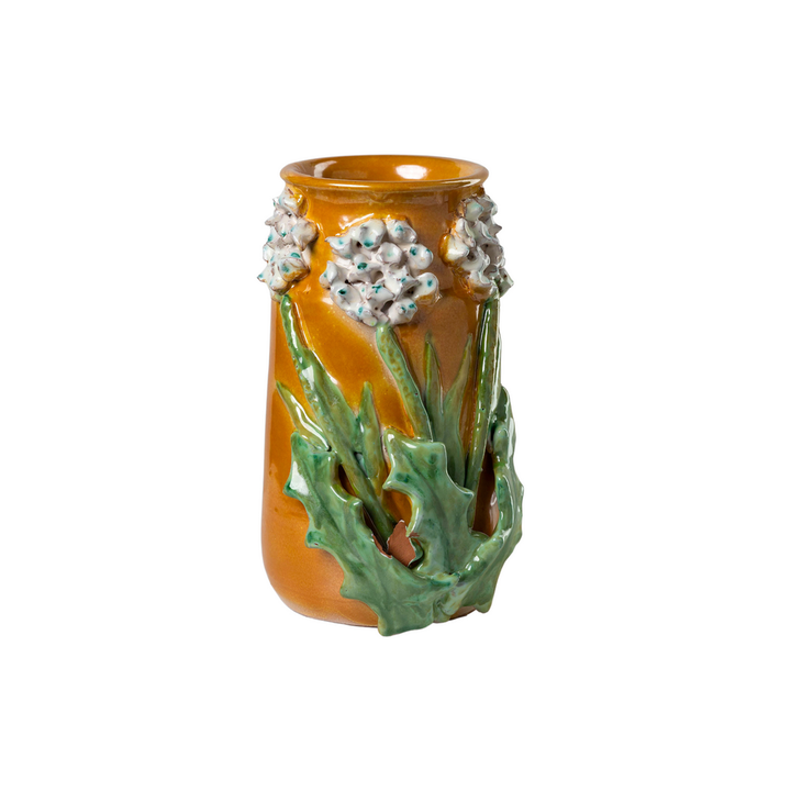 Vases Medium Mango Vase with White Flowers