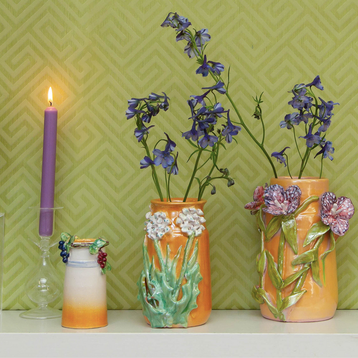 Vases Medium Mango Vase with White Flowers