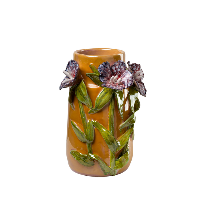 Vases Medium Mango Vase with Lavender Flowers