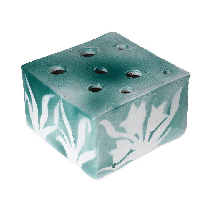 Indoor Planters Tulipiere, Turquoise with White Flowers