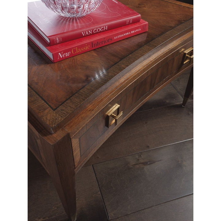 Coffee Tables Chiavari Rect Cocktail Table - Rich Clear Dark Brown