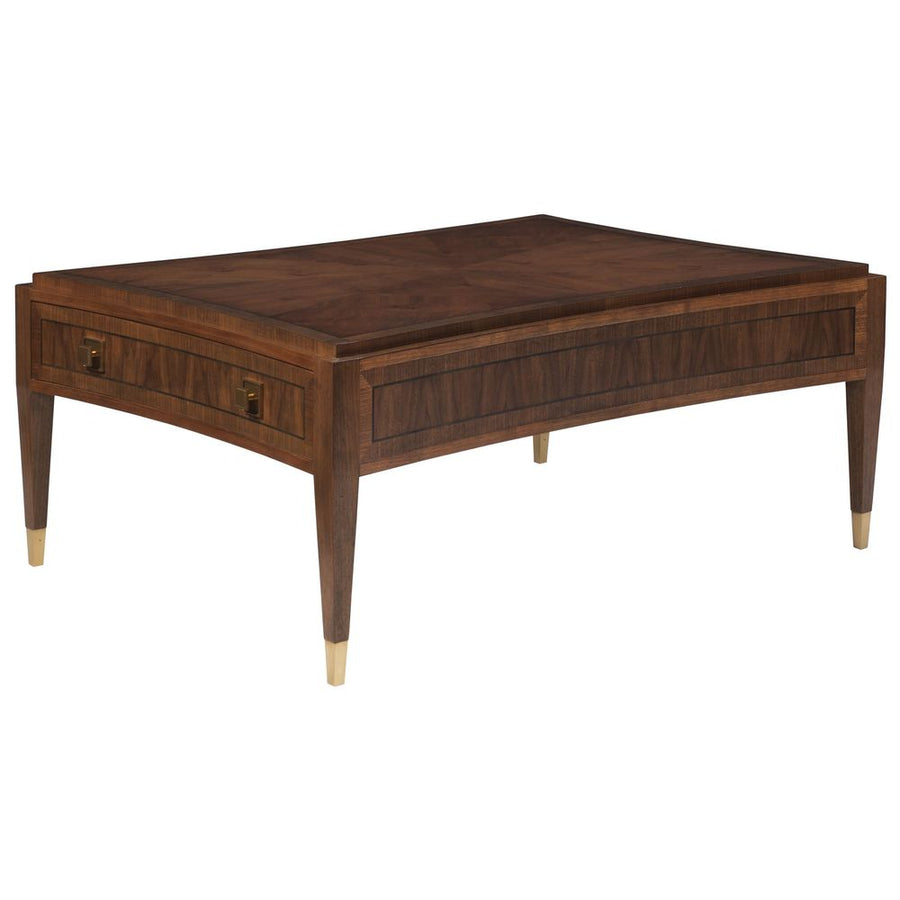 Coffee Tables Chiavari Rect Cocktail Table - Rich Clear Dark Brown