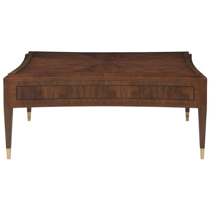 Chiavari Rect Cocktail Table - Rich Clear Dark Brown