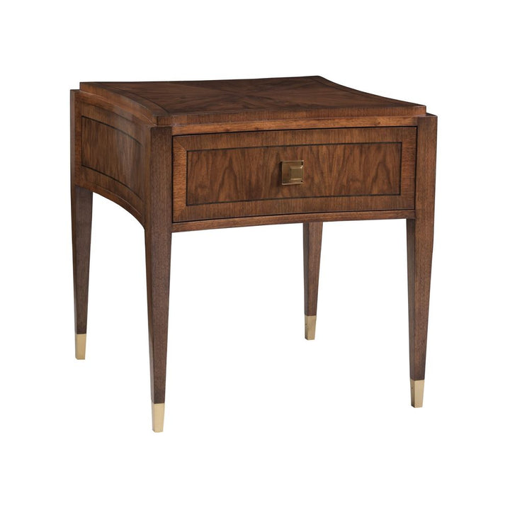 Side Tables Chiavari Square End Table - Rich Clear Dark Brown