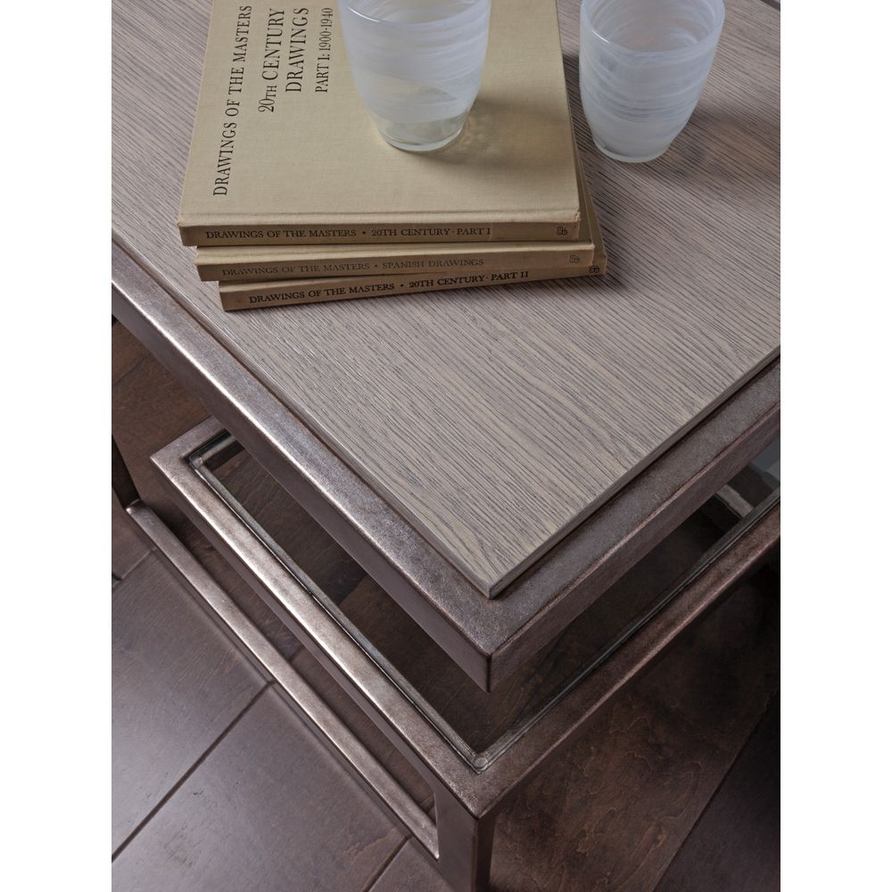 Side Tables Soiree Rectangular End Table - Silver Leaf