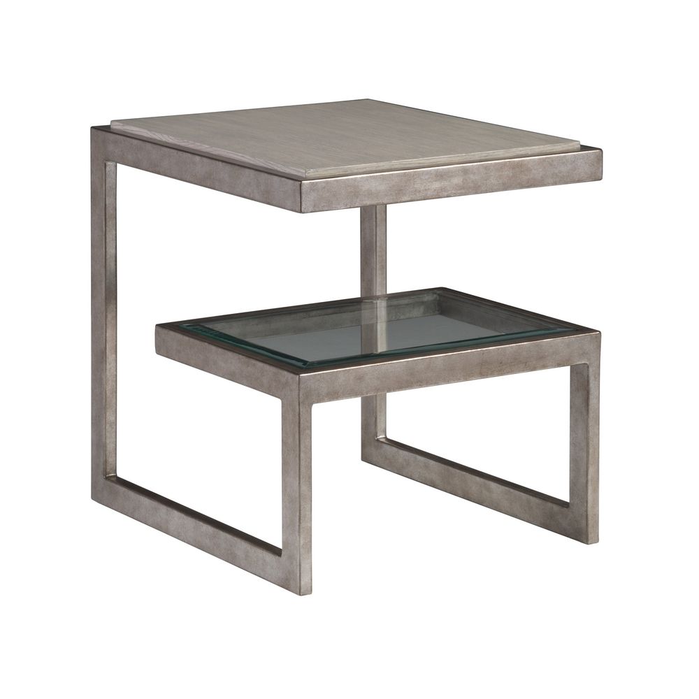 Side Tables Soiree Rectangular End Table - Silver Leaf