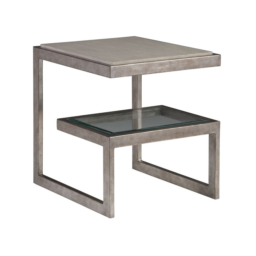 Side Tables Soiree Rectangular End Table - Silver Leaf