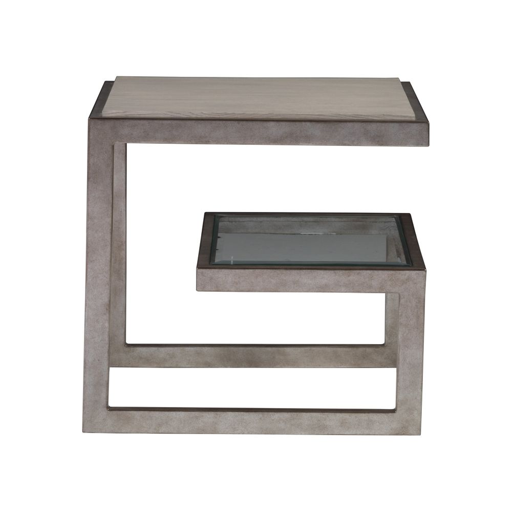 Side Tables Soiree Rectangular End Table - Silver Leaf