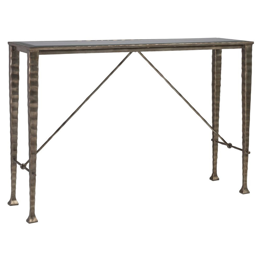 Console Tables Cortona Console With Glass Top - Natural Iron