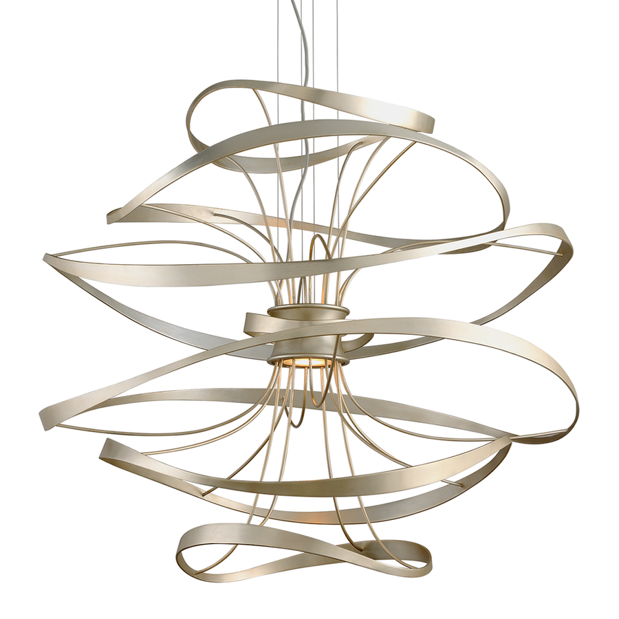 Chandeliers Calligraphy Chandelier - Silver Leaf 2 Lights