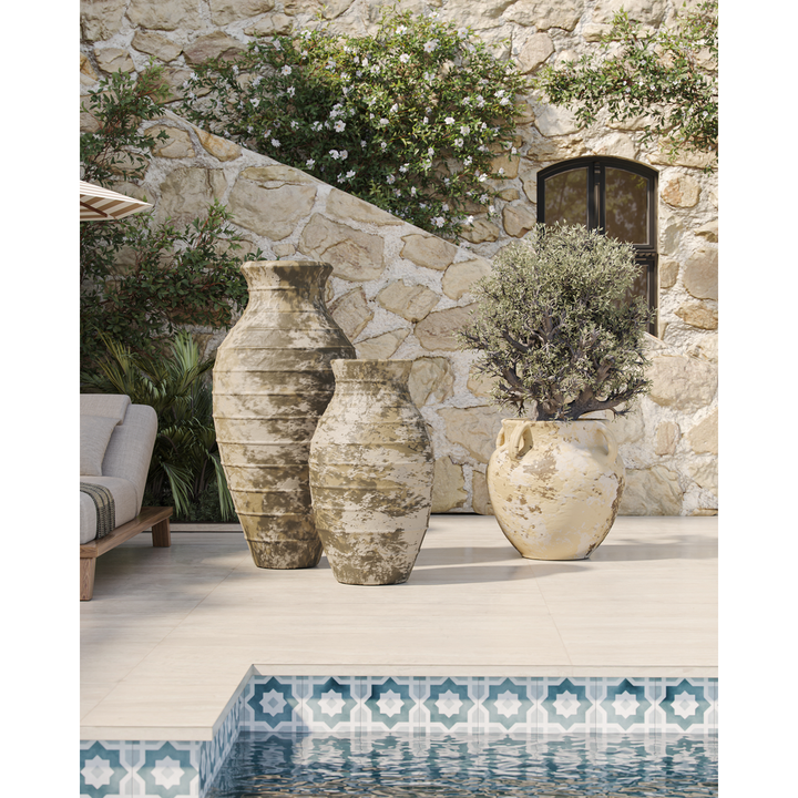 Agrigento Antique White Planter