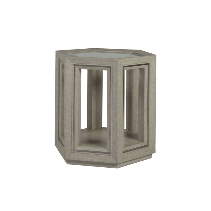 Side Tables Zeitgeist Linen Hexagonal End Table - Antique Linen