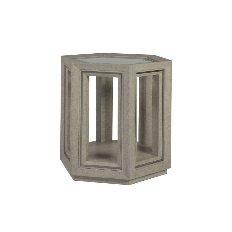 Side Tables Zeitgeist Linen Hexagonal End Table - Antique Linen