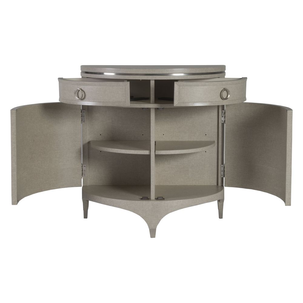 Cabinets & Curios Zeitgeist Linen Demilune Chest - Antique Linen