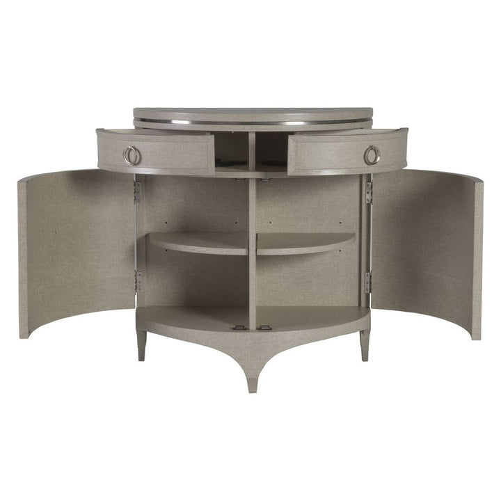 Cabinets & Curios Zeitgeist Linen Demilune Chest - Antique Linen