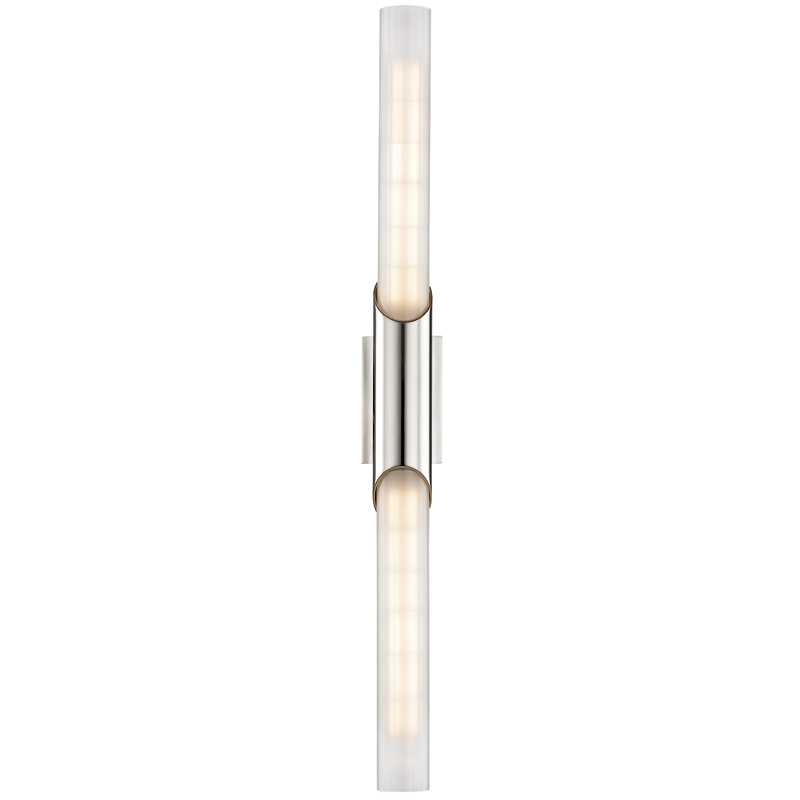 Wall Lighting Pylon 2 Light Wall Sconce Polished Nickel