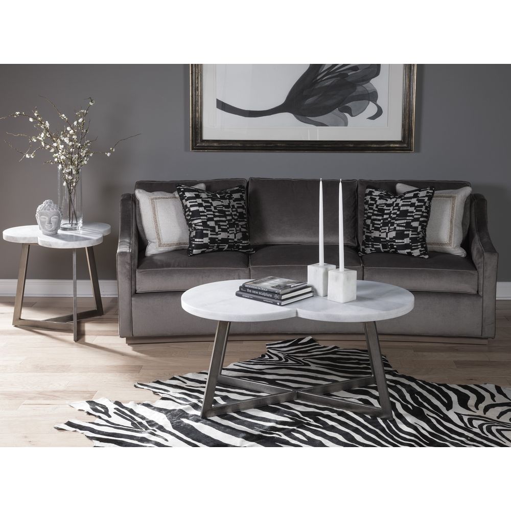 Side Tables Aristo Clover End Table - Silver Leaf