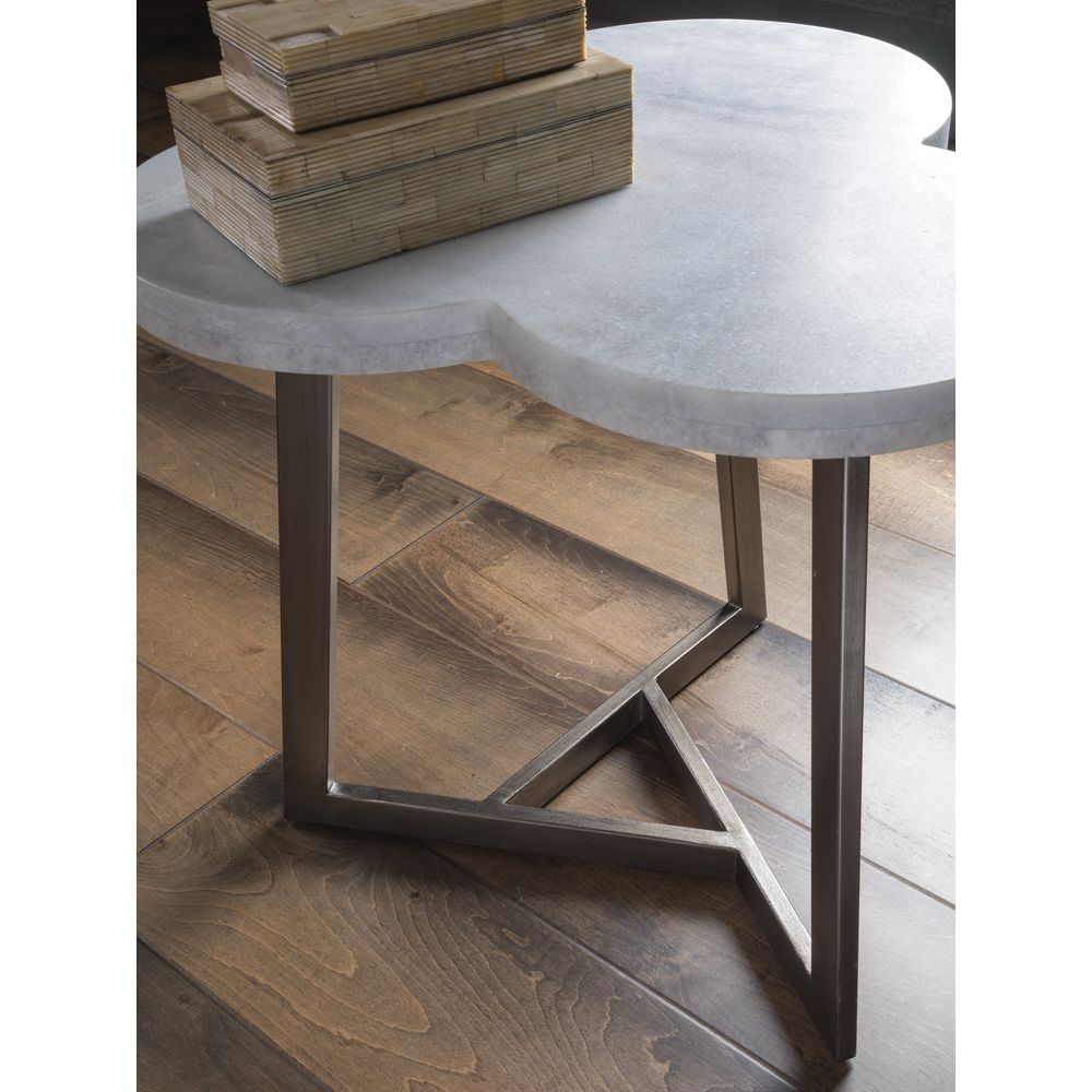 Side Tables Aristo Clover End Table - Silver Leaf